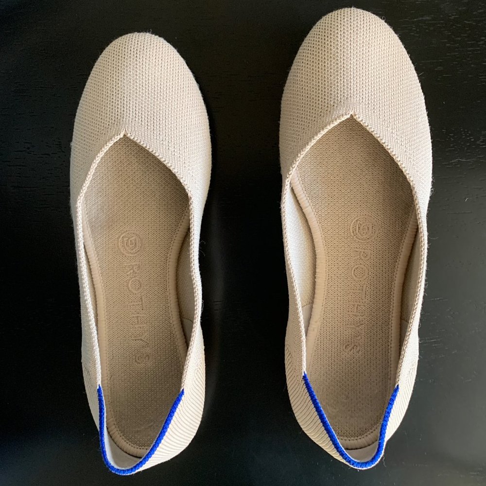 Rothy's The Flat, Ecru, size 6.5